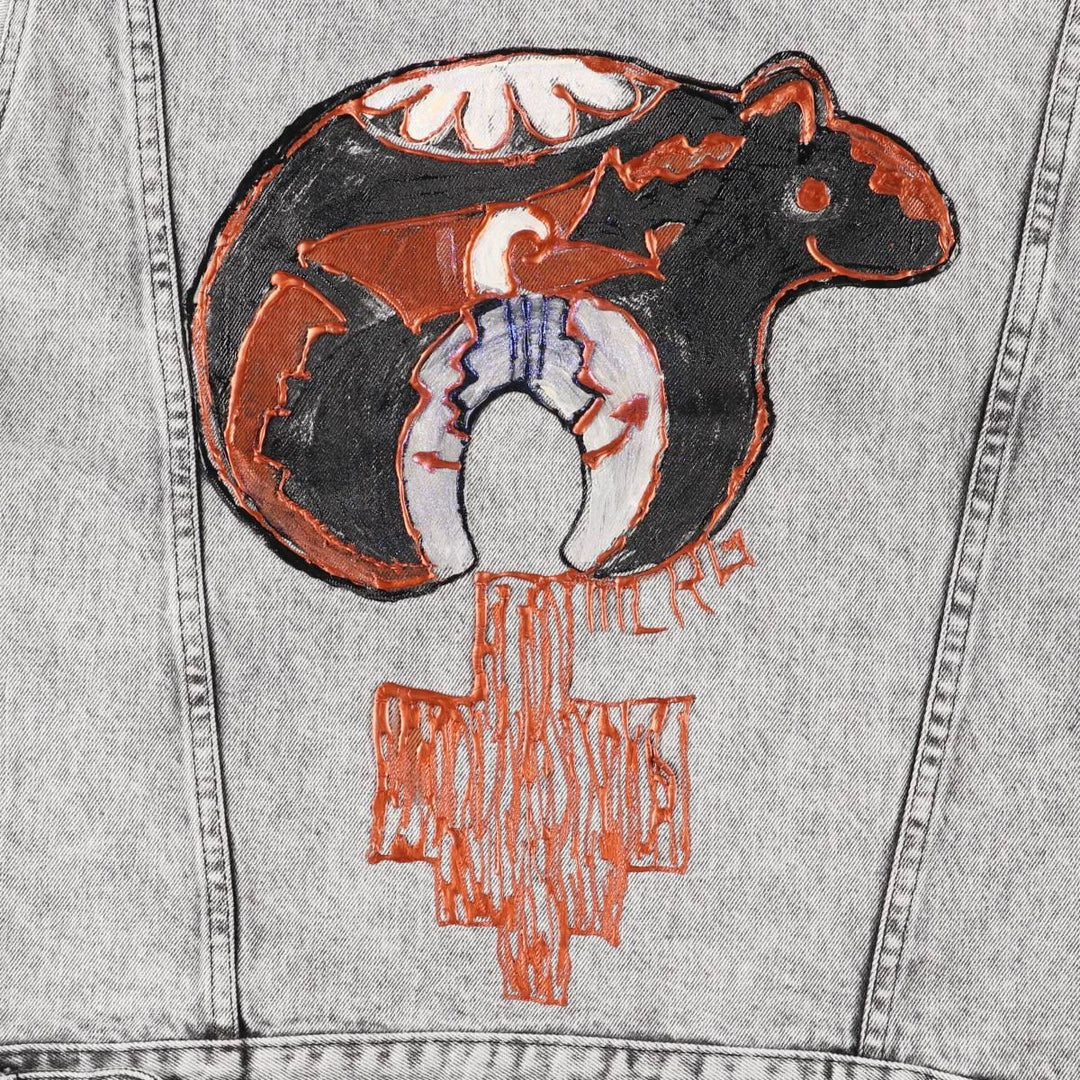 90'S Guess by Georges Marciano Custom Denim Jacket, Made in the USA, Men's Size Medium, Vintage cotton gray type Vintage Second Hand