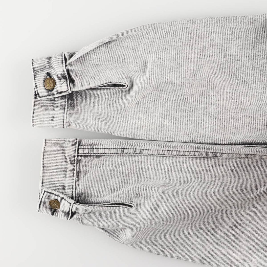 90'S Guess by Georges Marciano Custom Denim Jacket, Made in the USA, Men's Size Medium, Vintage cotton gray type Vintage Second Hand