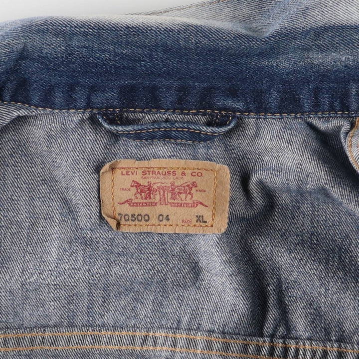 Levi's 70500-04 Euro Model Denim Jacket, G-Jean, Men's XL cotton blue type Vintage Second Hand