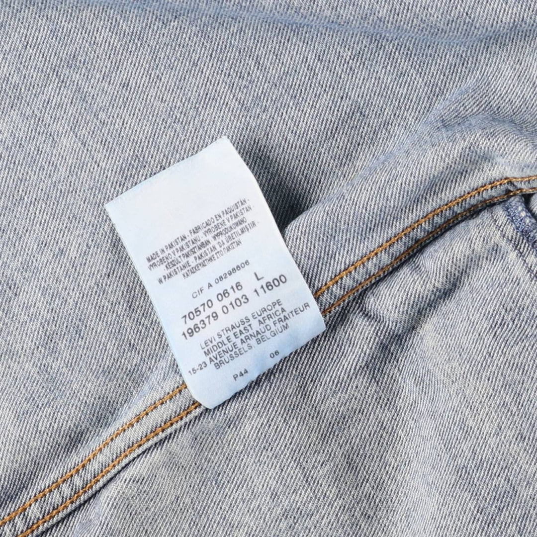 2000'S Levi's 70570-0616 Euro Model Denim Jacket, Men's Size L cotton blue type Vintage Second Hand