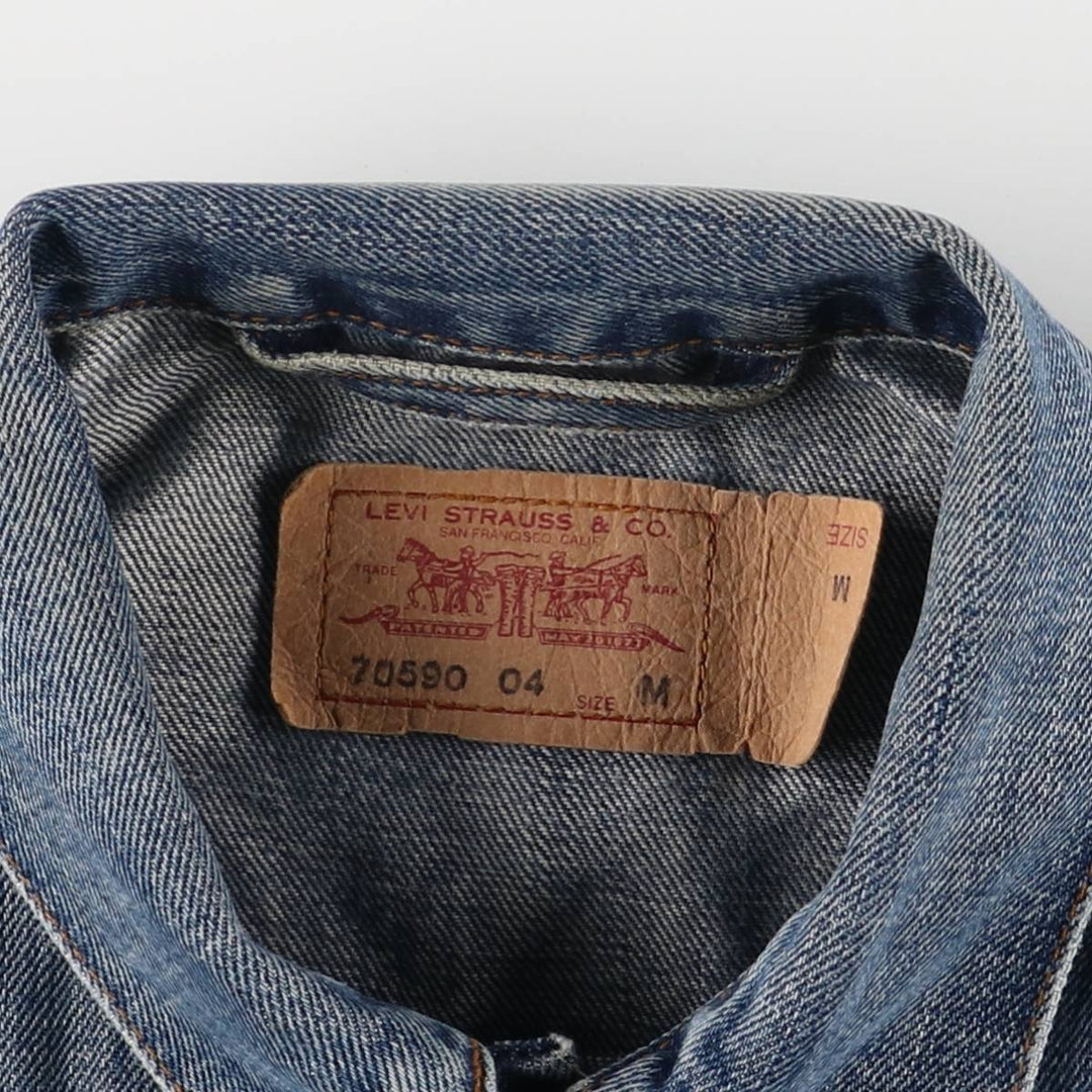 Levi's 70590-04 Euro Model Denim Jacket, Men's Size Medium cotton blue type Vintage Second Hand