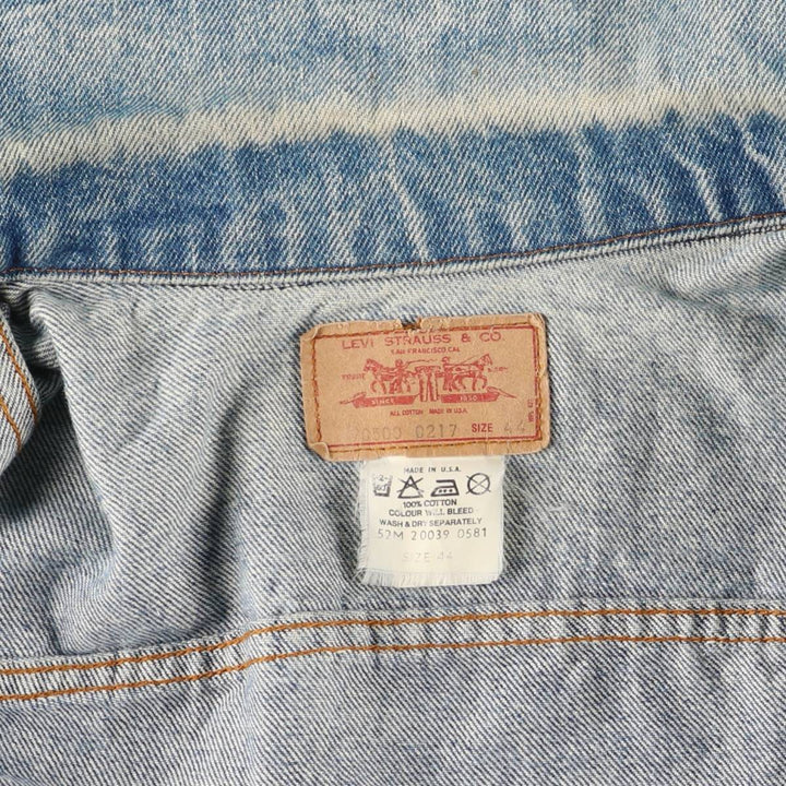 Vintage 1990'S Levi's 70500-0217 denim jacket, made in the USA, size L. cotton blue type Vintage Second Hand
