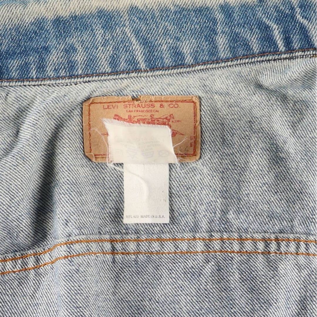 Vintage 1990'S Levi's 70500-0217 denim jacket, made in the USA, size L. cotton blue type Vintage Second Hand