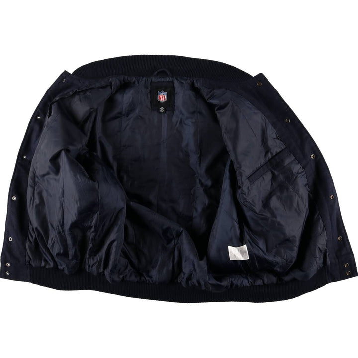 NFL New York Giants Padded Varsity Jacket, Men's Size L polyester navy blue type Vintage Second Hand