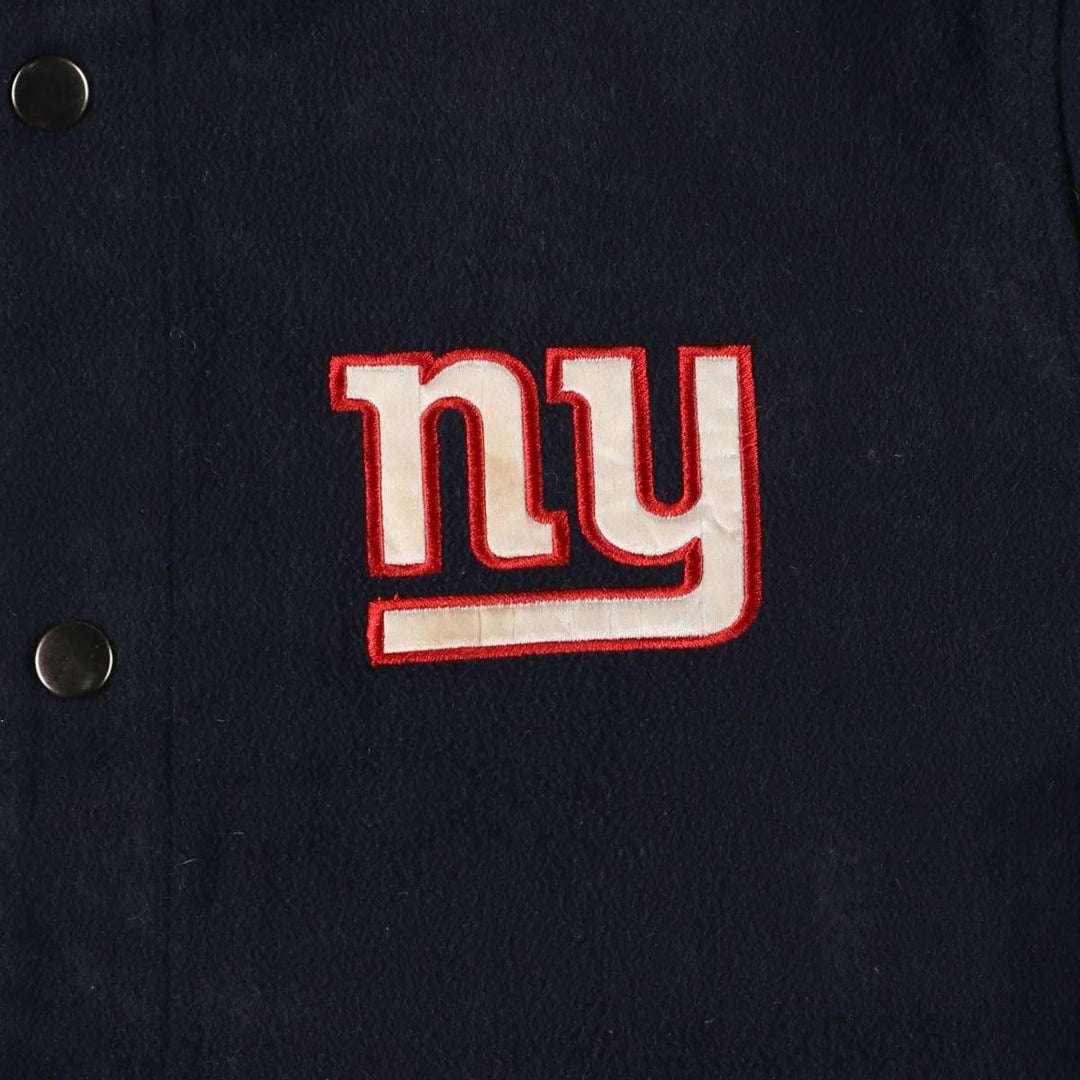 NFL New York Giants Padded Varsity Jacket, Men's Size L polyester navy blue type Vintage Second Hand