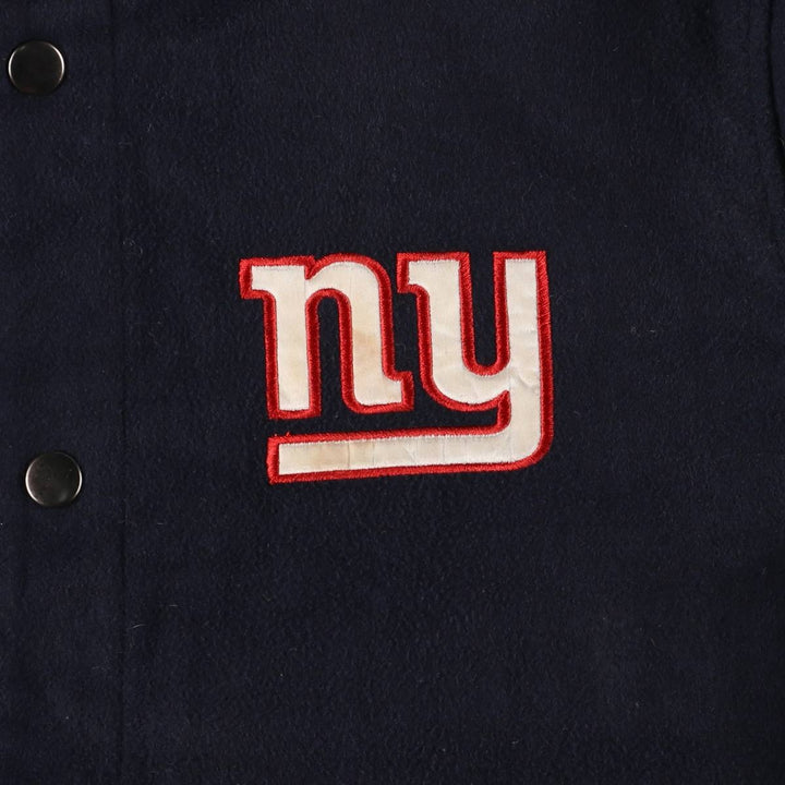 NFL New York Giants Padded Varsity Jacket, Men's Size L polyester navy blue type Vintage Second Hand