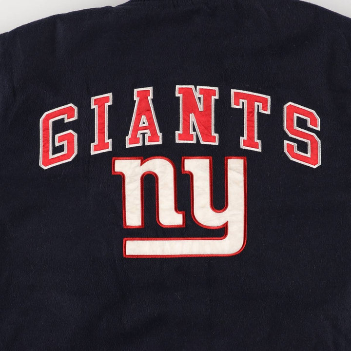 NFL New York Giants Padded Varsity Jacket, Men's Size L polyester navy blue type Vintage Second Hand