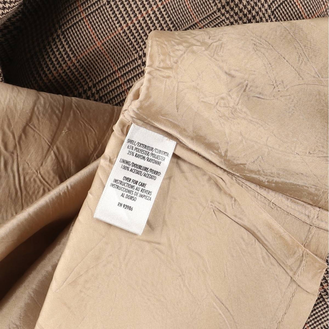 ANNEX Gun Club Check Long A-Line Skirt, Women's Size L polyester beige type brown Vintage Second Hand