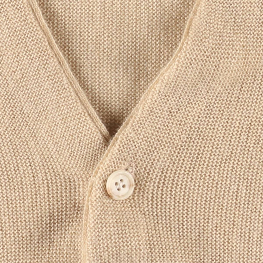 Vintage 70s-80'S BOTANY 500 Acrylic Knit Cardigan, Made in USA, Men's Size Medium acrylic Beige type Vintage Second Hand