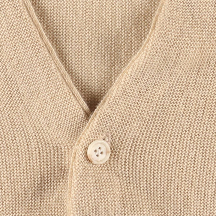 Vintage 70s-80'S BOTANY 500 Acrylic Knit Cardigan, Made in USA, Men's Size Medium acrylic Beige type Vintage Second Hand