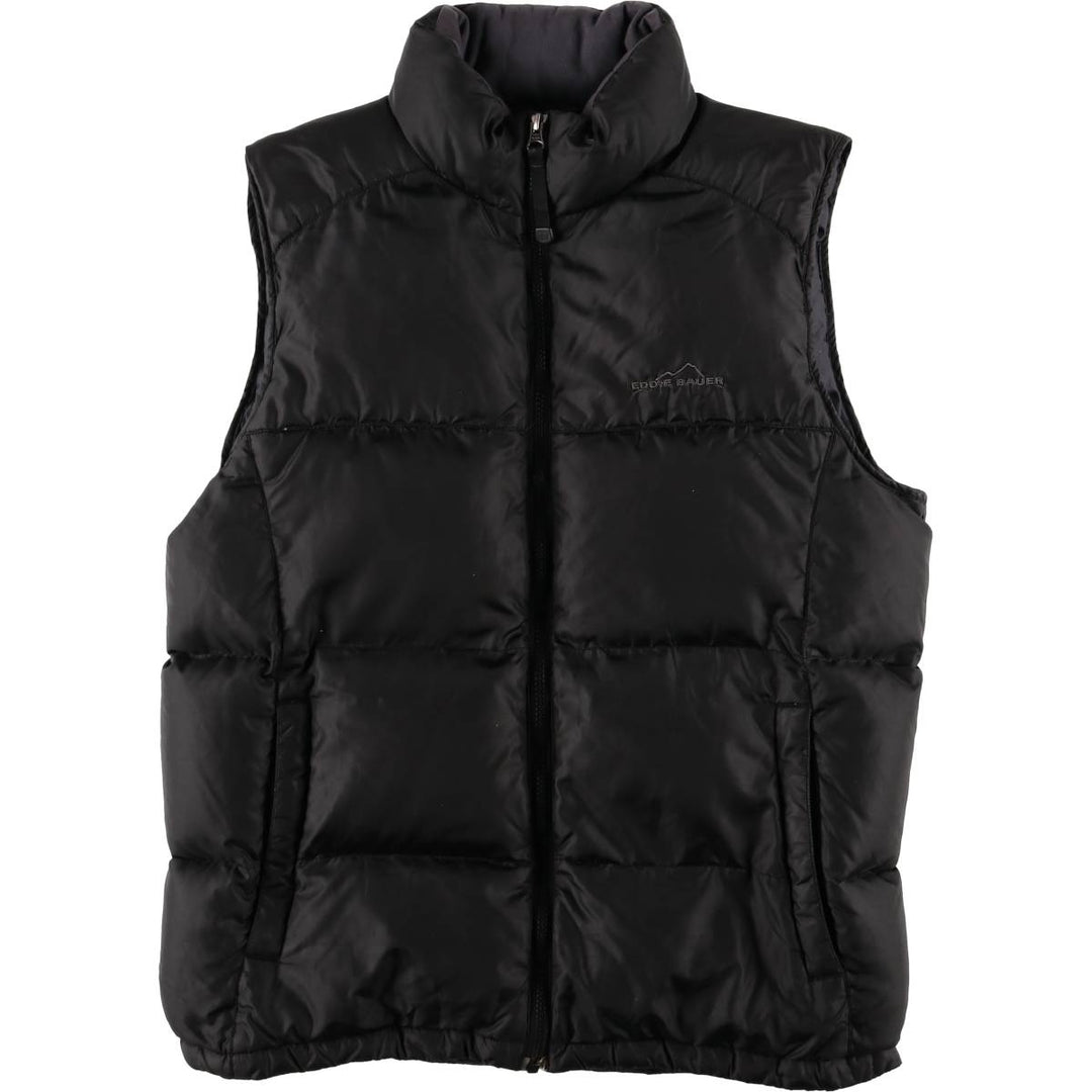 Eddie Bauer Goose Down Vest, Men's Size Small polyester black type Vintage Second Hand
