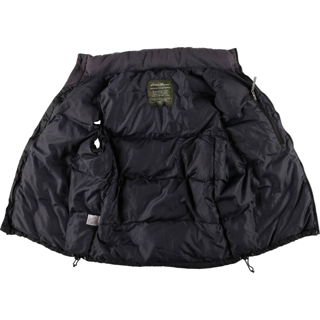 Eddie Bauer Goose Down Vest, Men's Size Small polyester black type Vintage Second Hand