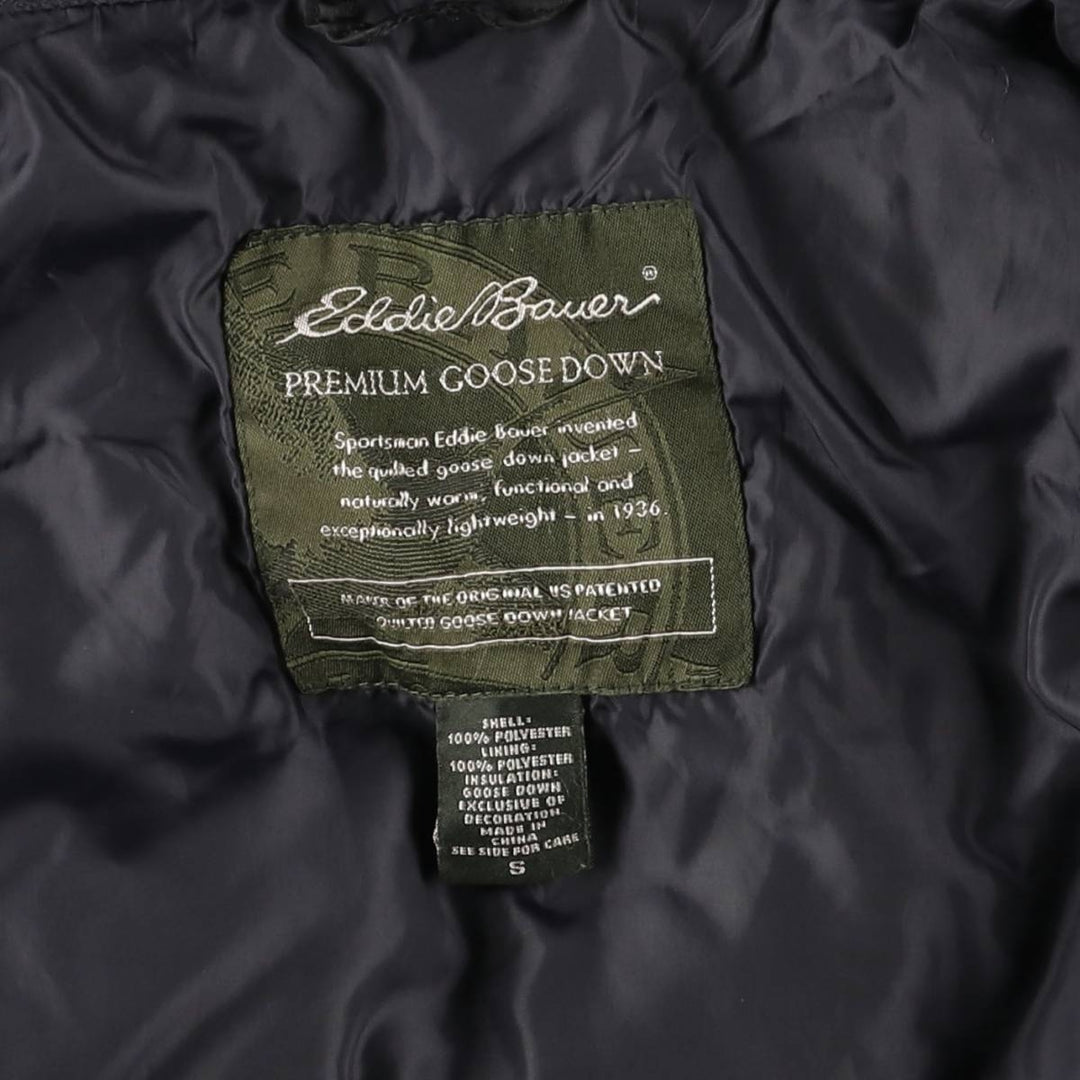 Eddie Bauer Goose Down Vest, Men's Size Small polyester black type Vintage Second Hand