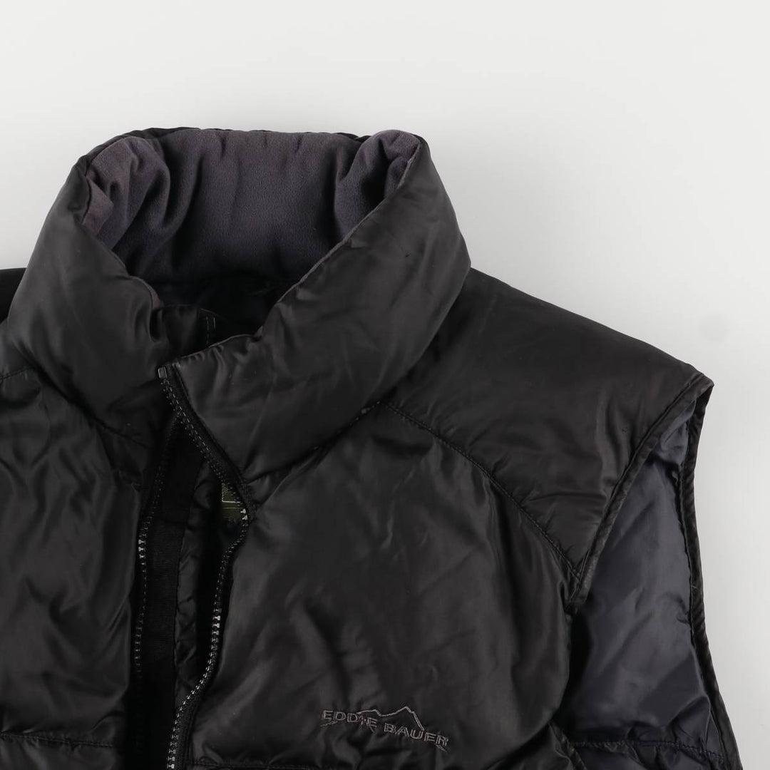 Eddie Bauer Goose Down Vest, Men's Size Small polyester black type Vintage Second Hand