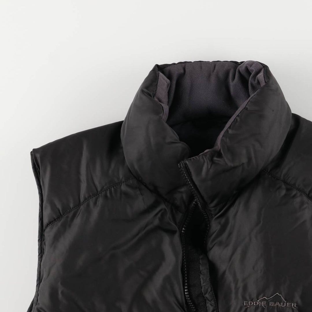 Eddie Bauer Goose Down Vest, Men's Size Small polyester black type Vintage Second Hand
