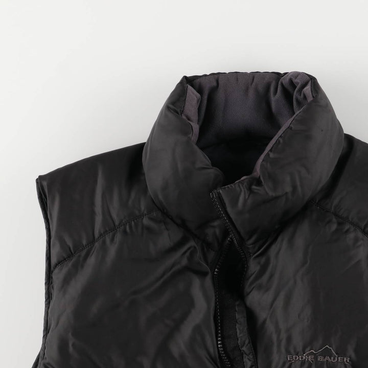 Eddie Bauer Goose Down Vest, Men's Size Small polyester black type Vintage Second Hand