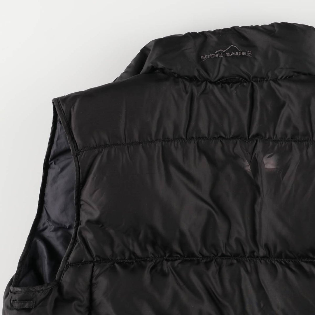 Eddie Bauer Goose Down Vest, Men's Size Small polyester black type Vintage Second Hand