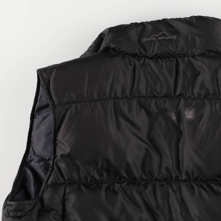 Eddie Bauer Goose Down Vest, Men's Size Small polyester black type Vintage Second Hand