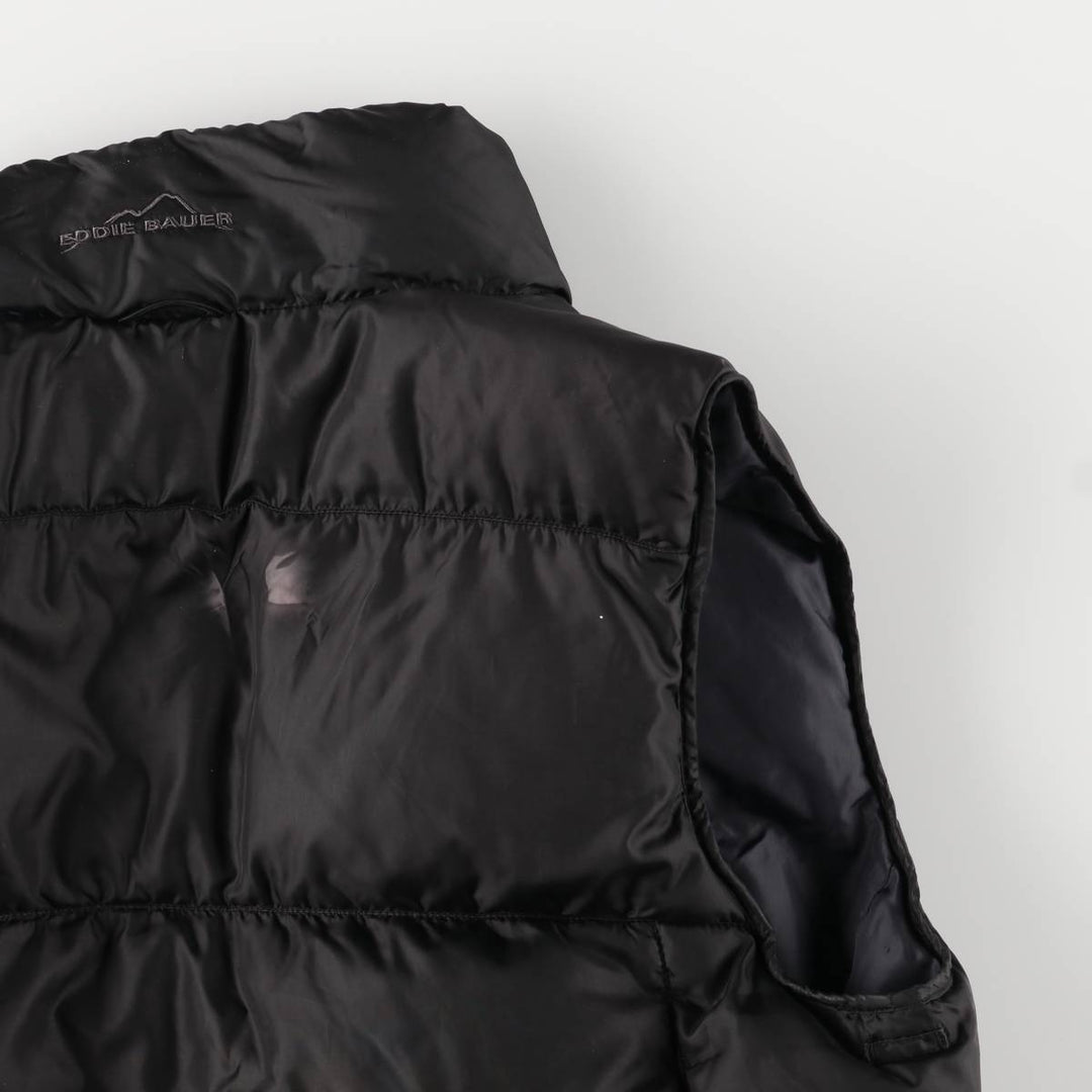 Eddie Bauer Goose Down Vest, Men's Size Small polyester black type Vintage Second Hand