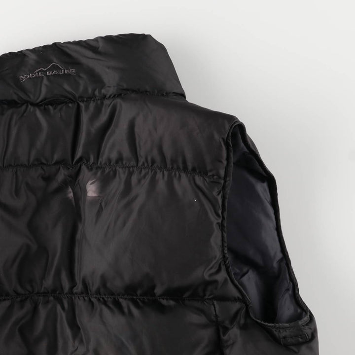 Eddie Bauer Goose Down Vest, Men's Size Small polyester black type Vintage Second Hand