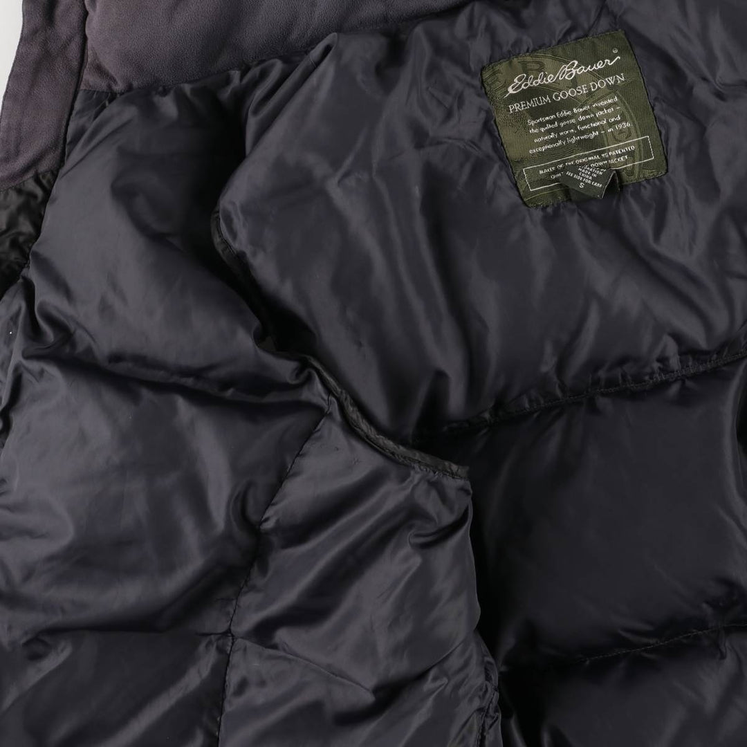 Eddie Bauer Goose Down Vest, Men's Size Small polyester black type Vintage Second Hand