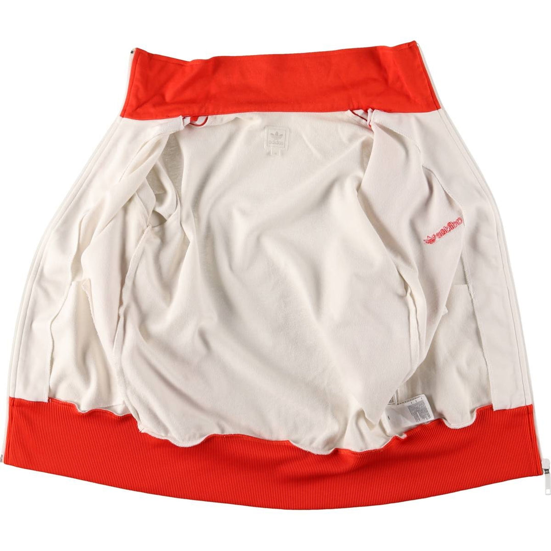 2000'S adidas Originals Women's Track Jacket, Size Small cotton white type Vintage Second Hand