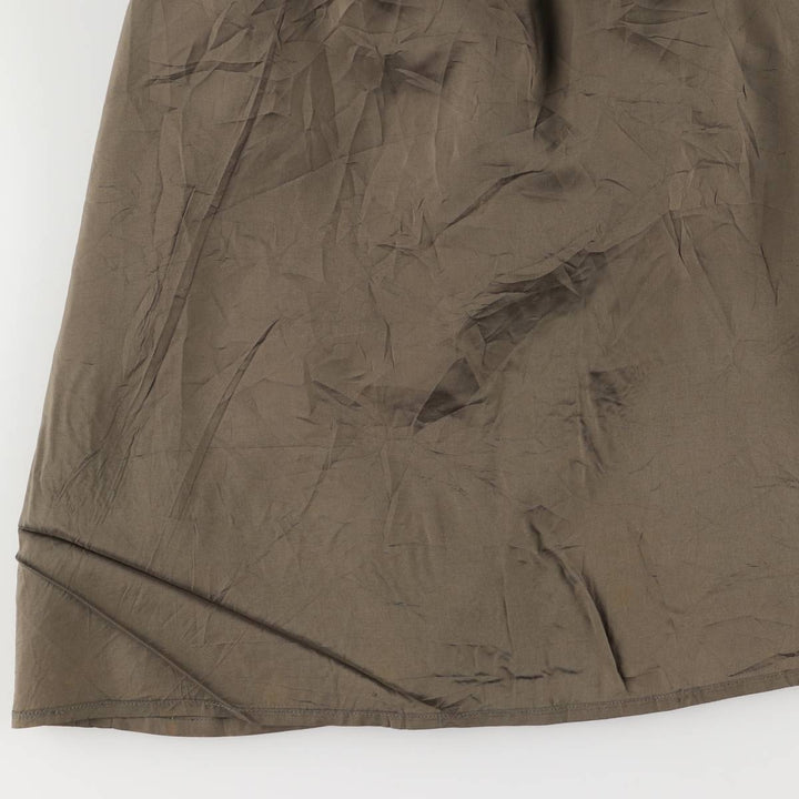 Banana Republic Check Pattern Wool Long A-Line Skirt, Women's Size M wool Khaki type Vintage Second Hand