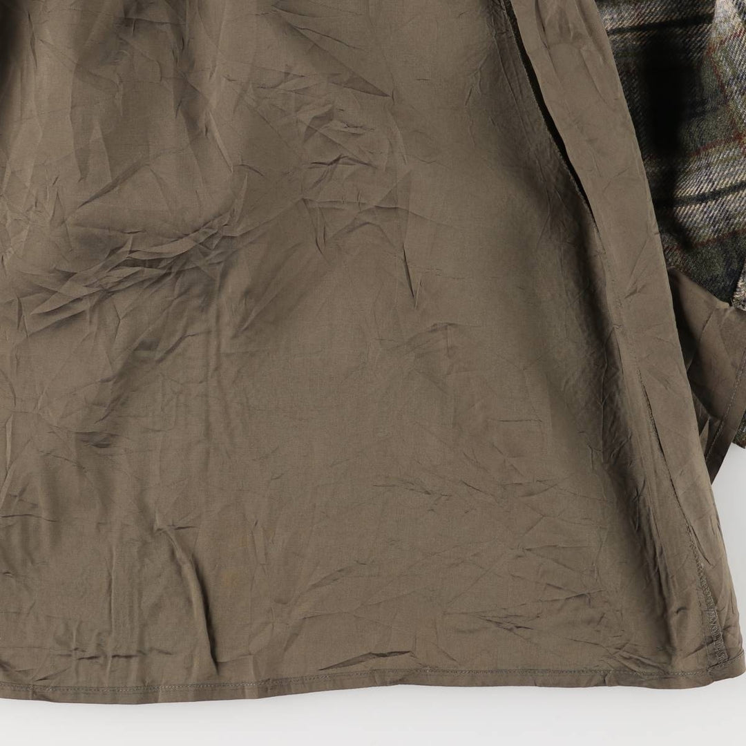 Banana Republic Check Pattern Wool Long A-Line Skirt, Women's Size M wool Khaki type Vintage Second Hand