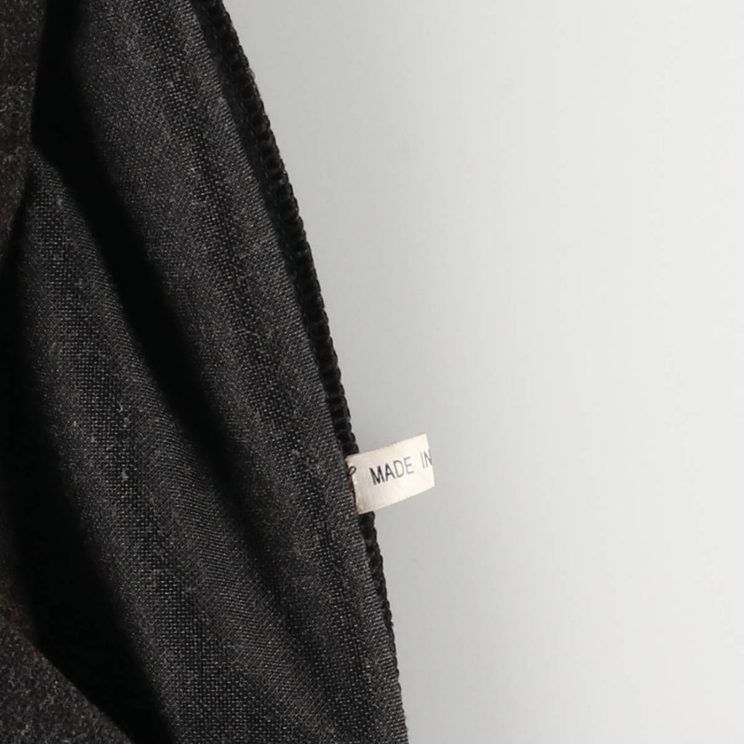 Check Pattern Long A-Line Skirt, Women's Size M unclear Charcoal Vintage Second Hand