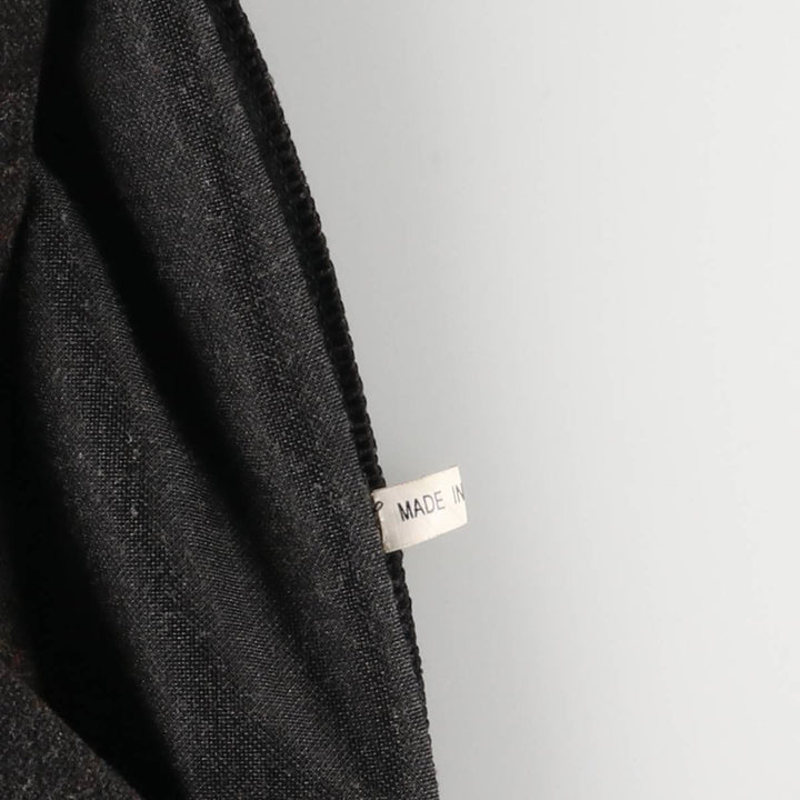 Check Pattern Long A-Line Skirt, Women's Size M unclear Charcoal Vintage Second Hand