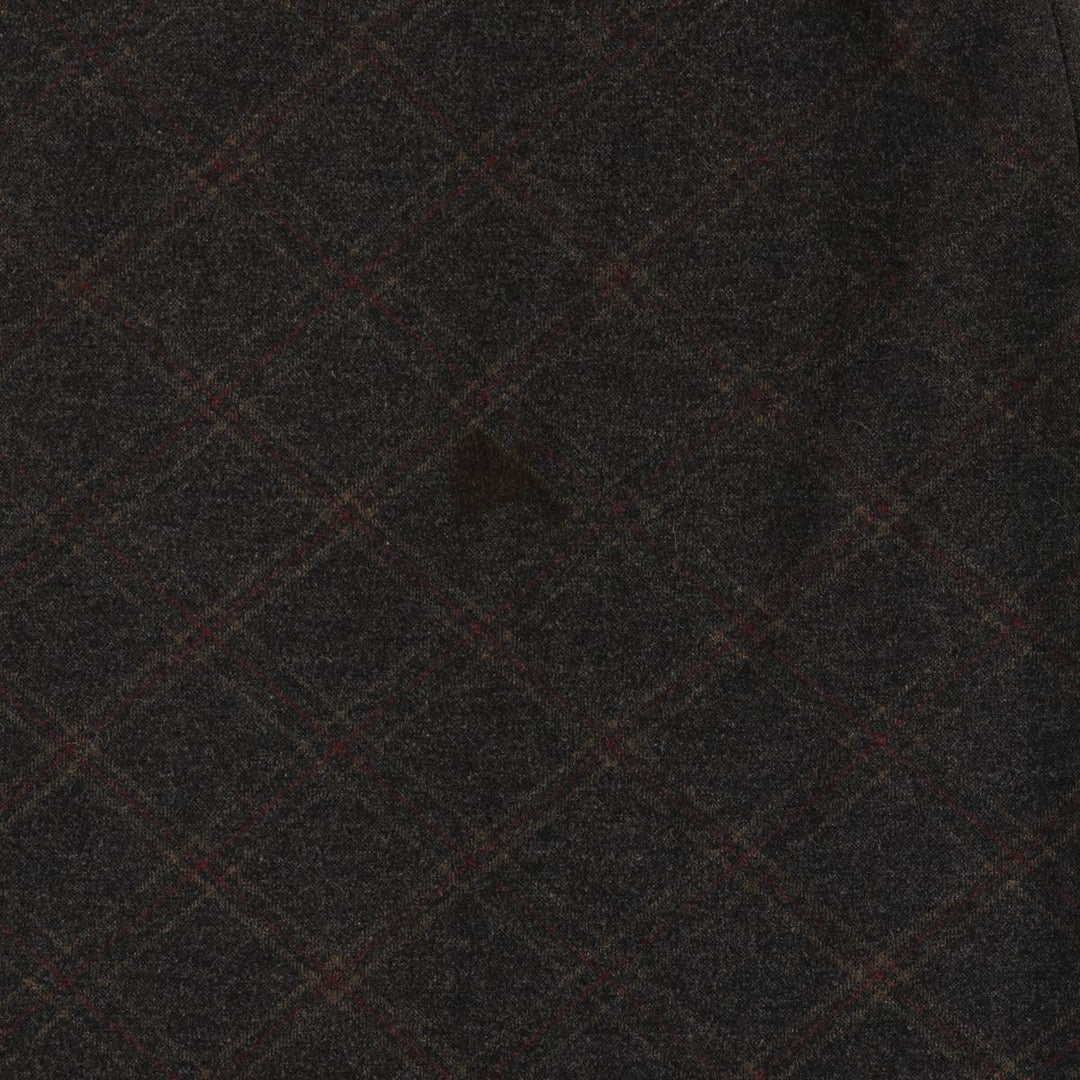 Check Pattern Long A-Line Skirt, Women's Size M unclear Charcoal Vintage Second Hand