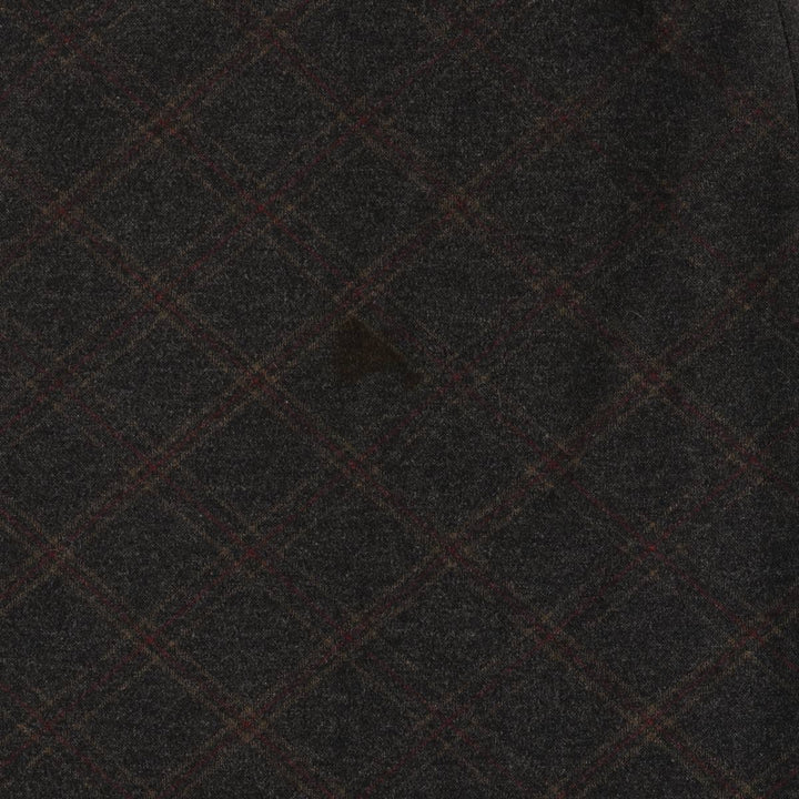 Check Pattern Long A-Line Skirt, Women's Size M unclear Charcoal Vintage Second Hand