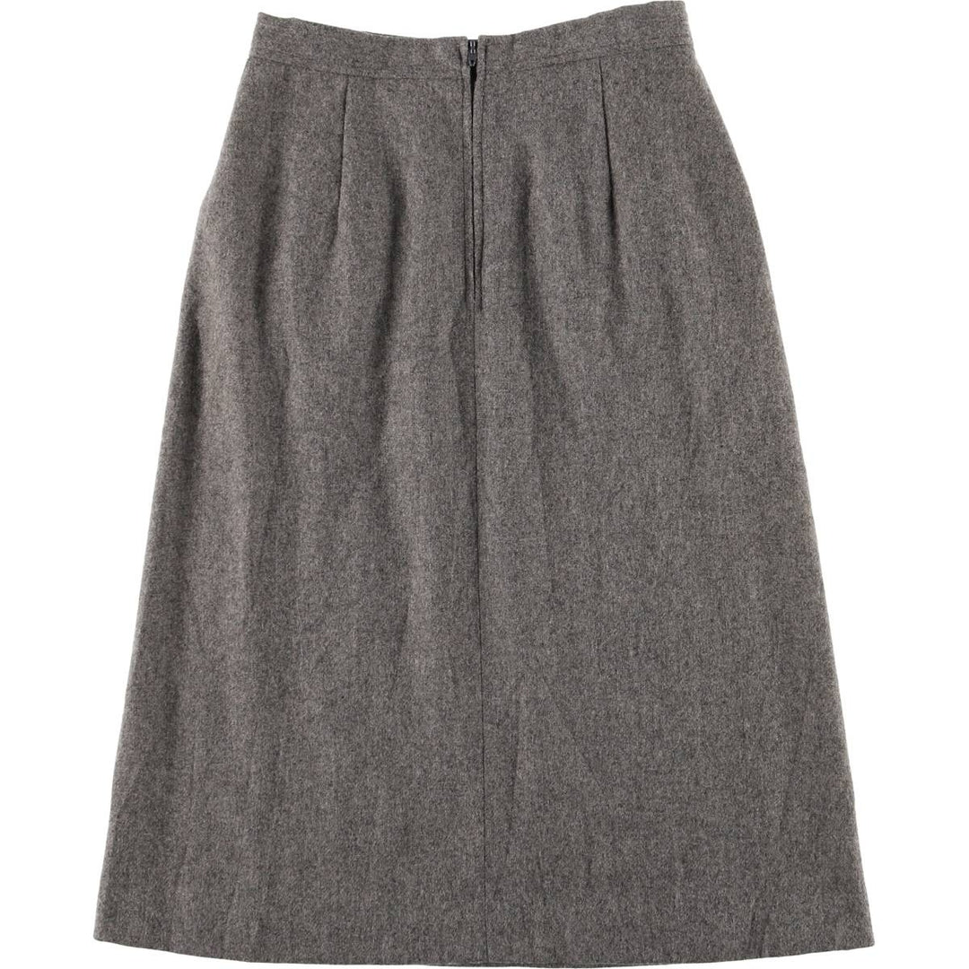 Vintage 1970'S COLLEGE TOWN wool half-length A-line skirt, made in the USA, size M. wool gray type Vintage Second Hand