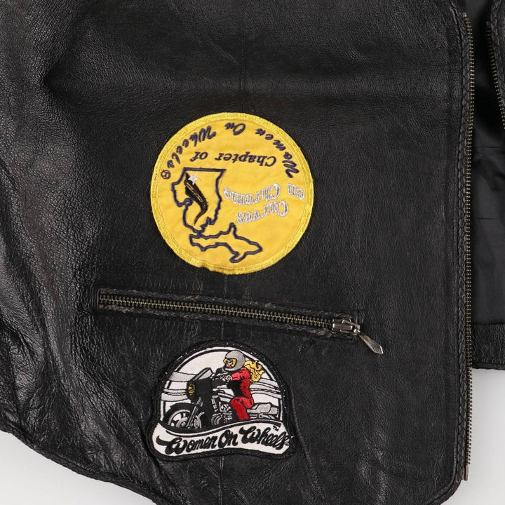 Harley-Davidson Leather Vest, Women's, Size XXL genuine leather black type Vintage Second Hand