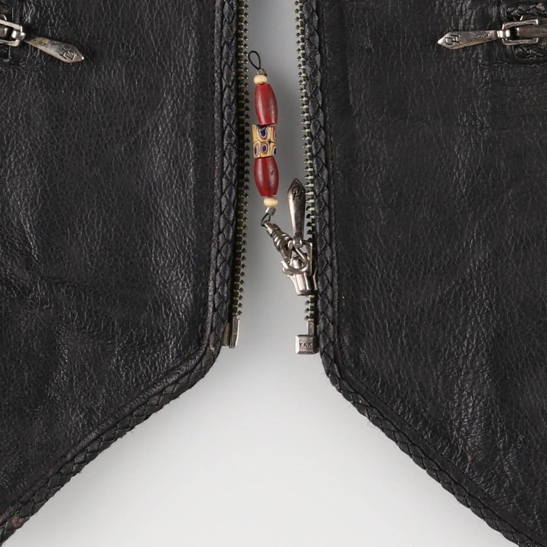 Harley-Davidson Leather Vest, Women's, Size XXL genuine leather black type Vintage Second Hand