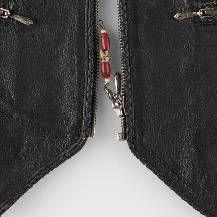 Harley-Davidson Leather Vest, Women's, Size XXL genuine leather black type Vintage Second Hand