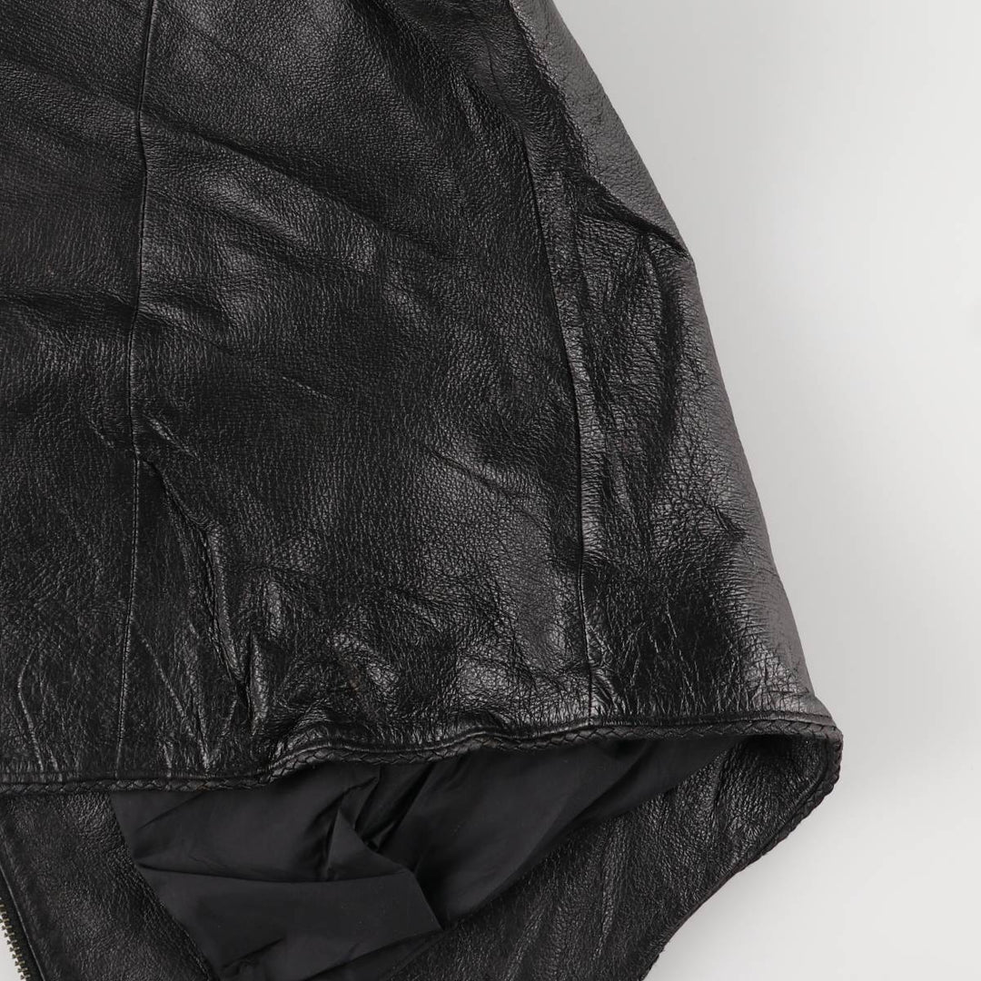 Harley-Davidson Leather Vest, Women's, Size XXL genuine leather black type Vintage Second Hand