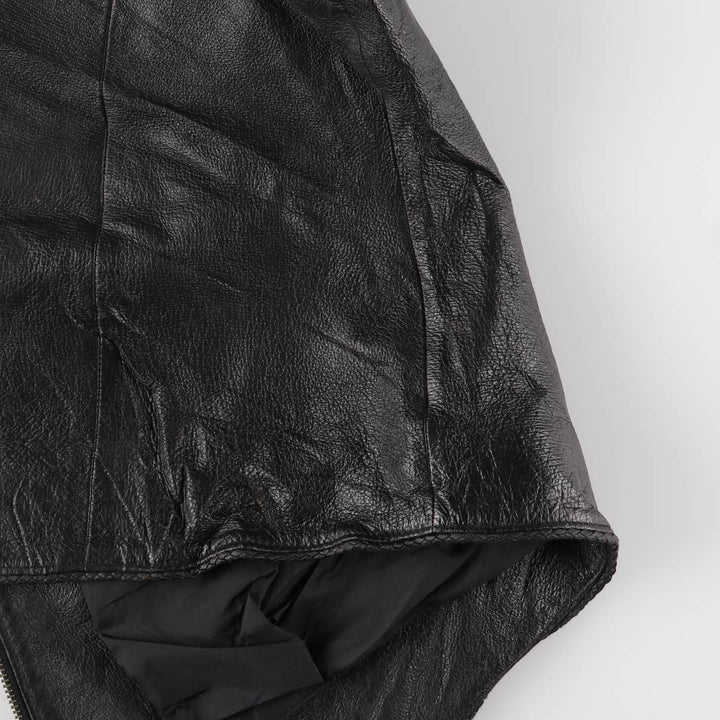 Harley-Davidson Leather Vest, Women's, Size XXL genuine leather black type Vintage Second Hand