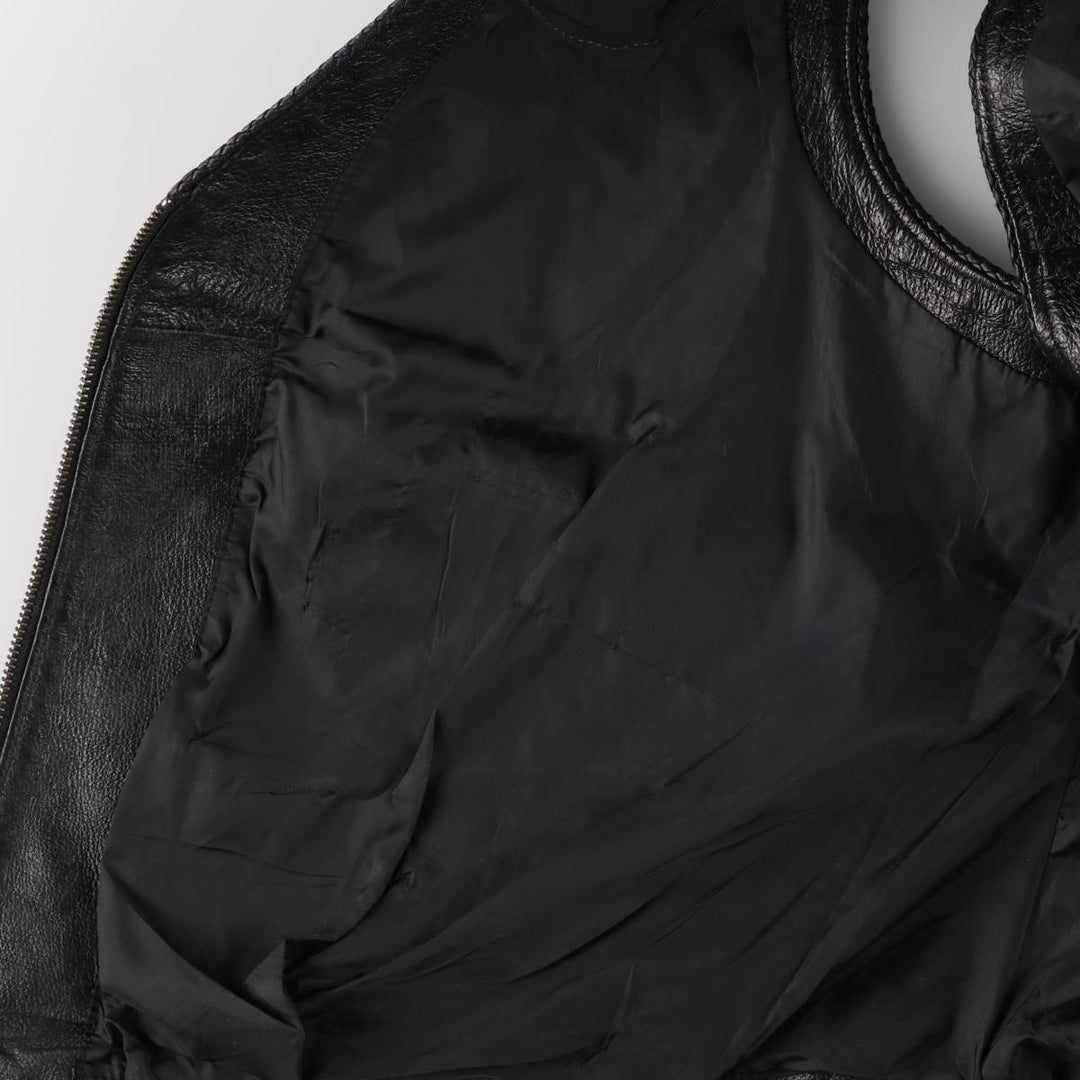 Harley-Davidson Leather Vest, Women's, Size XXL genuine leather black type Vintage Second Hand