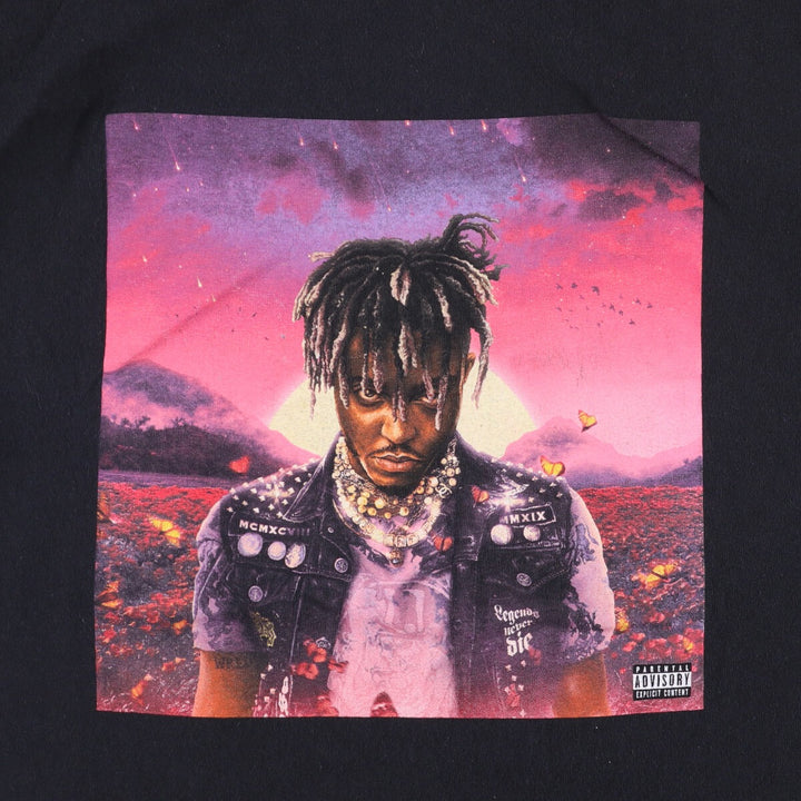 999 JUICE WRLD Rap T-shirt, Men's Size Medium cotton black type Vintage Second Hand