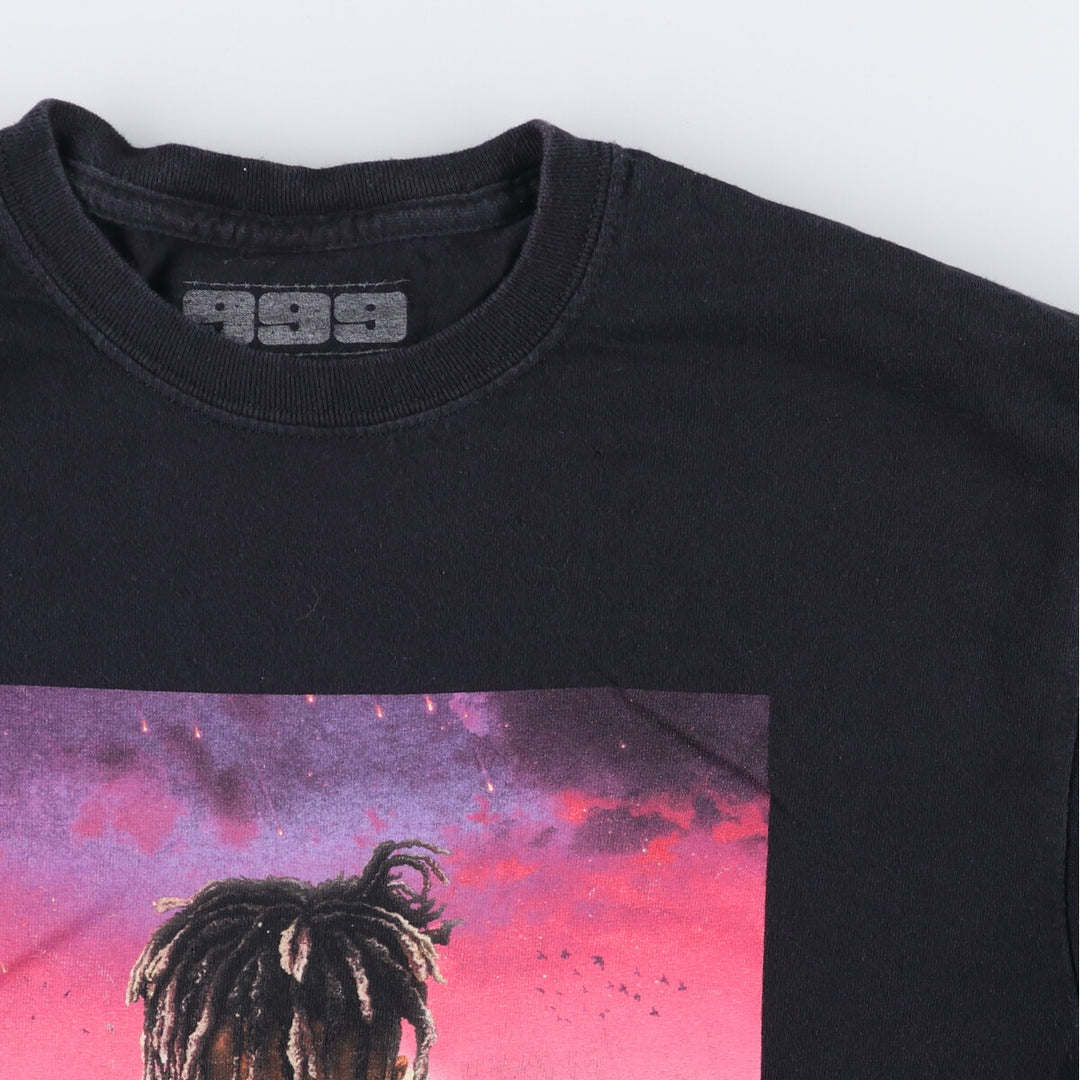 999 JUICE WRLD Rap T-shirt, Men's Size Medium cotton black type Vintage Second Hand