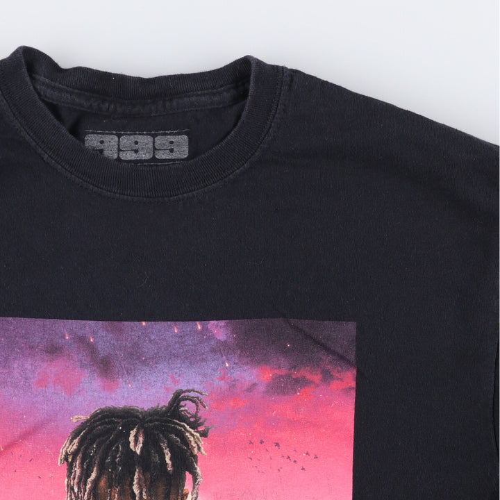 999 JUICE WRLD Rap T-shirt, Men's Size Medium cotton black type Vintage Second Hand