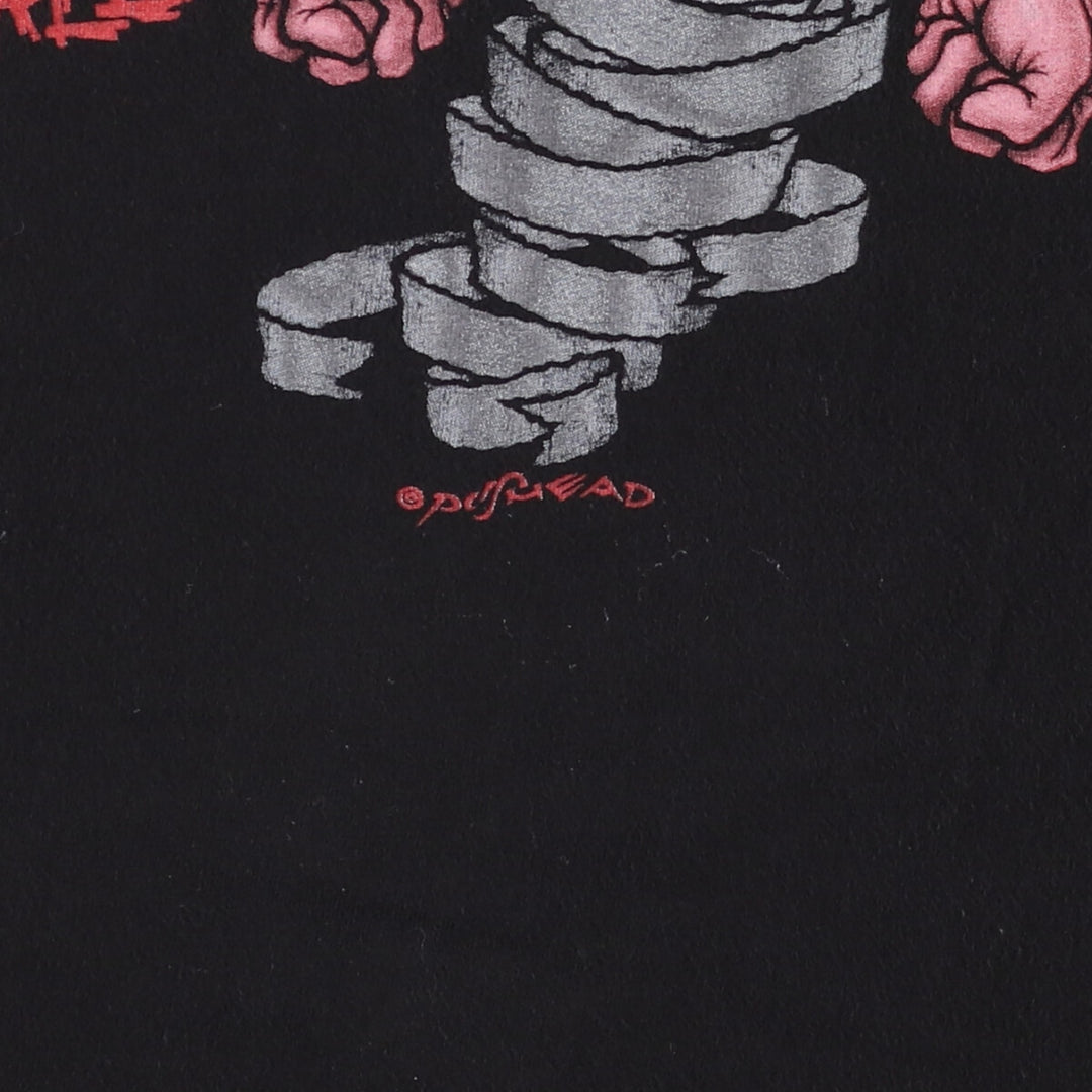 METALLICA Skull Pattern Band T-shirt Band Tee Men's M size cotton black type Vintage Second Hand