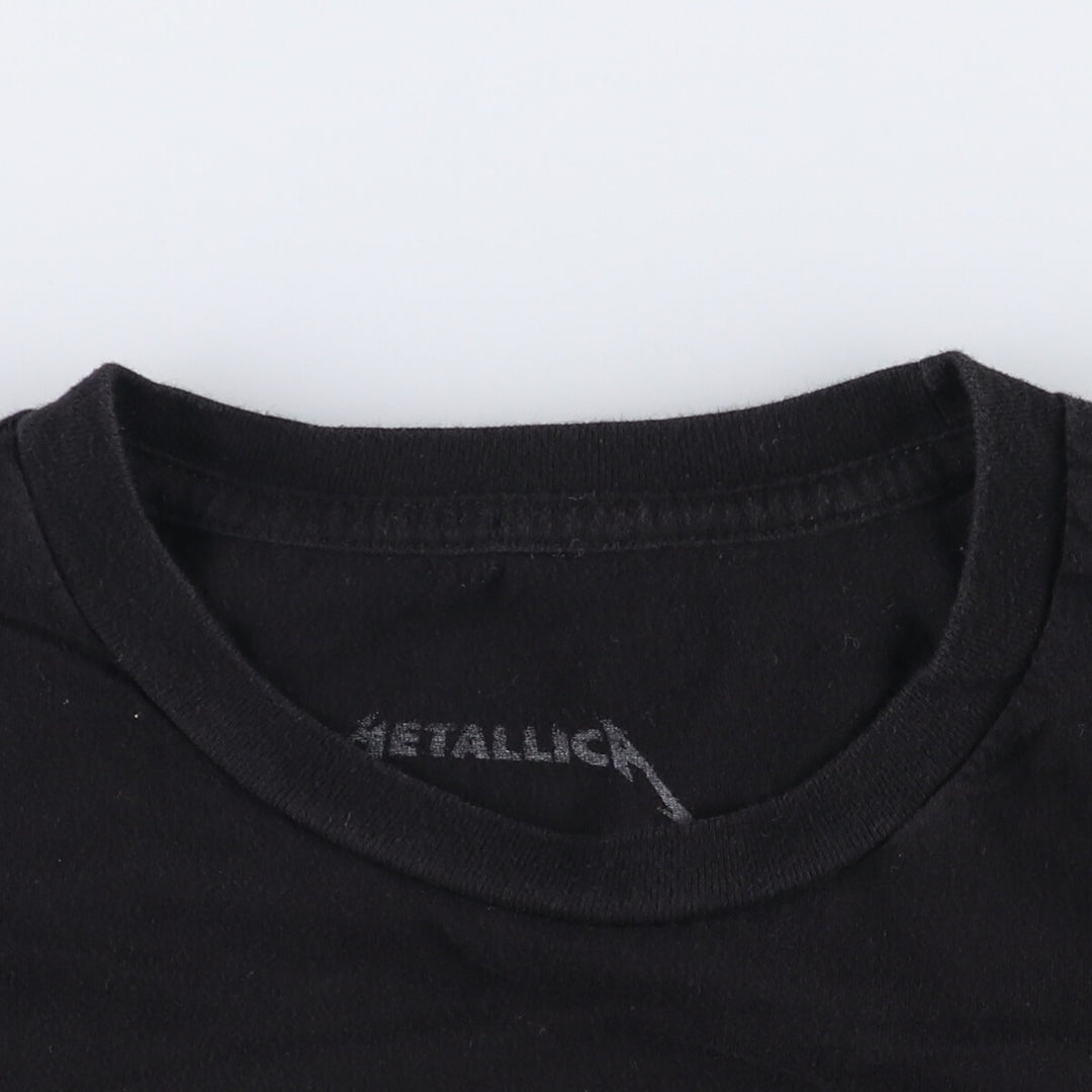 METALLICA Skull Pattern Band T-shirt Band Tee Men's M size cotton black type Vintage Second Hand