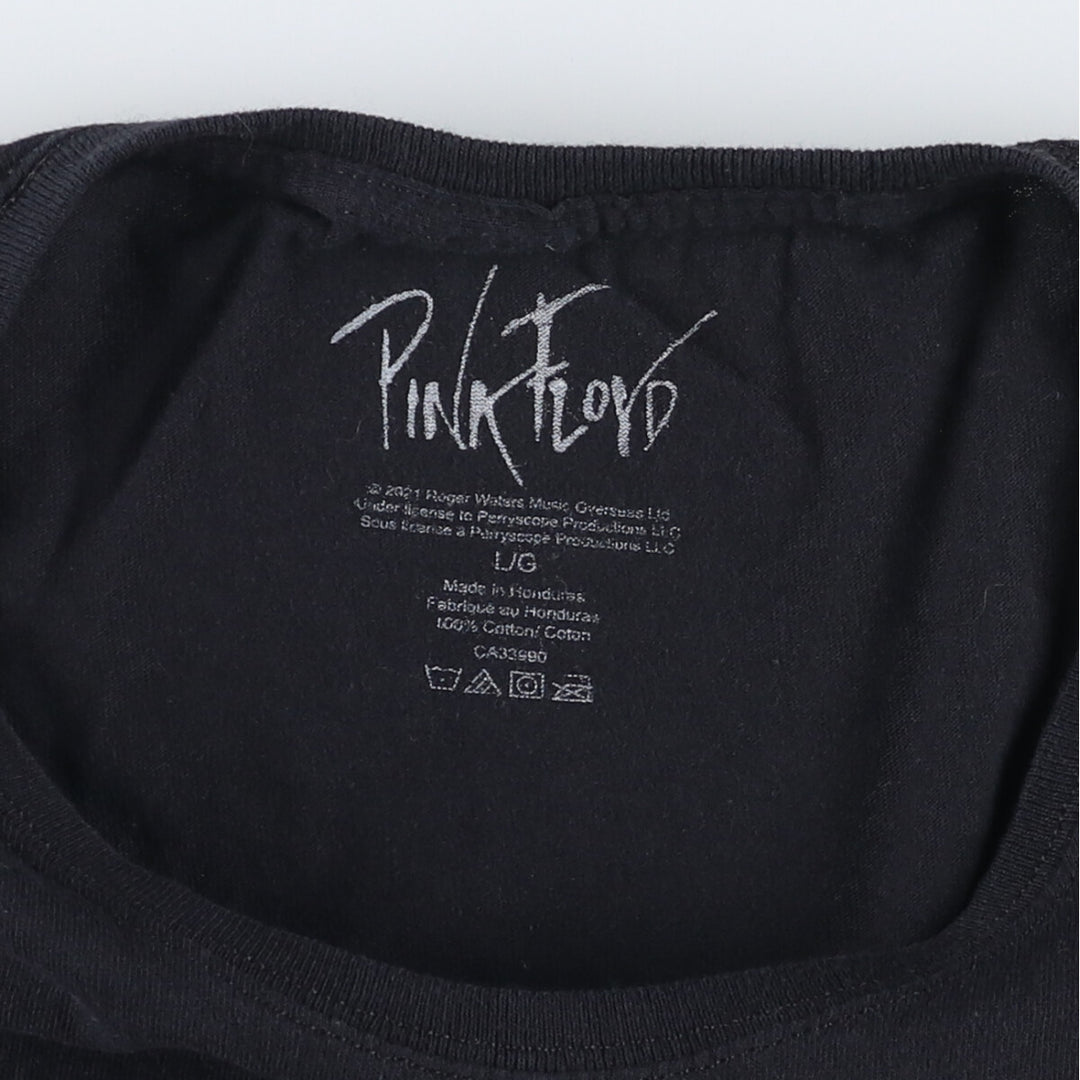 PINK FLOYD Pink Floyd Band T-shirt Band T Men's L size cotton black type Vintage Second Hand