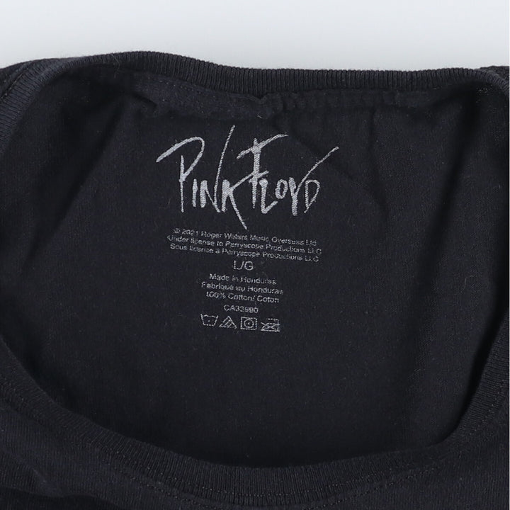 PINK FLOYD Pink Floyd Band T-shirt Band T Men's L size cotton black type Vintage Second Hand