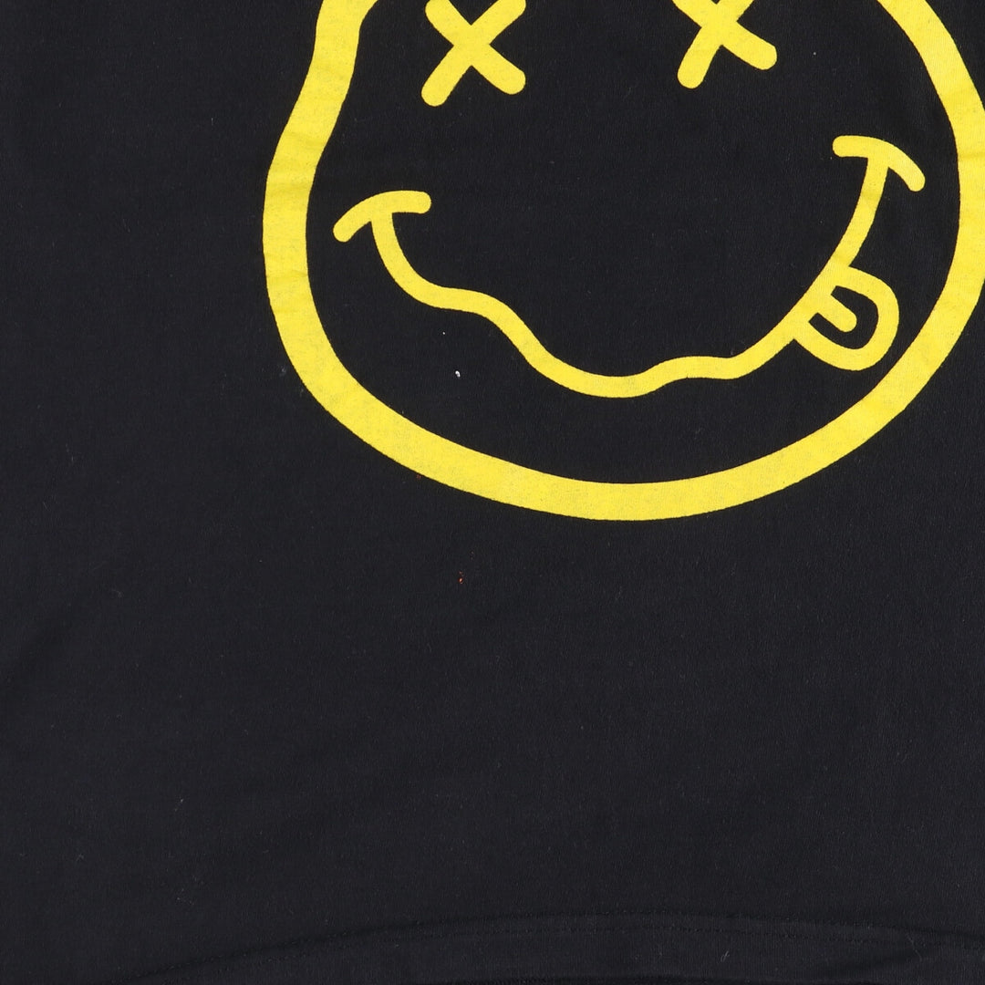 NIRVANA Nirvana Band T-shirt, Band T, Men's M size unclear black type Vintage Second Hand