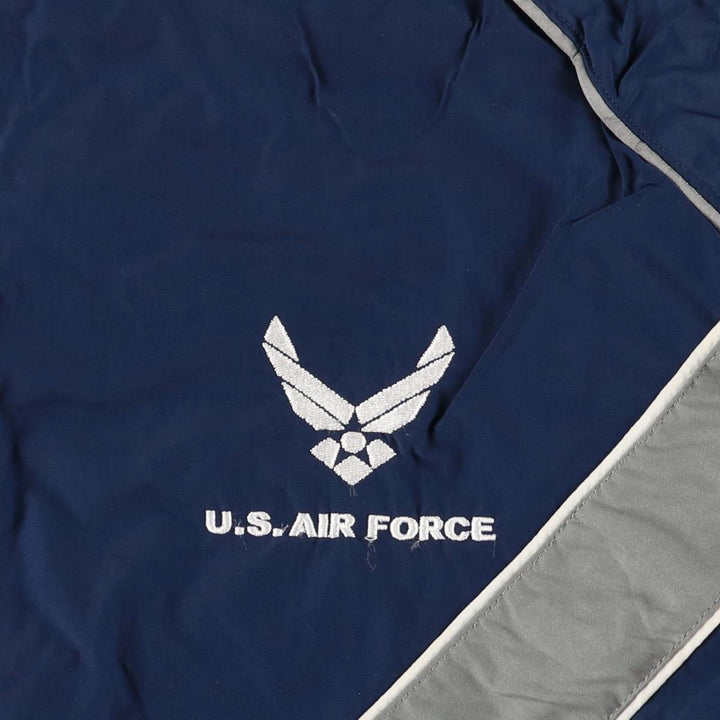 00'S US Military USAIR FORCE SKILCRAFT PTU Training Jacket Nylon Jacket Made in USA X-LARGE Nylon Navy blue Vintage Second Hand