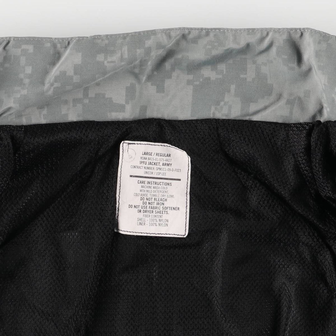00'S USARMY IPFU Training Jacket ACU Digital Camo Nylon Jacket Made in USA LARGE Nylon gray type Vintage Second Hand
