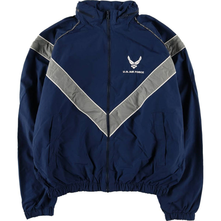 Authentic 2000'S US Military USAIR FORCE SKILCRAFT PTU Training Jacket, Nylon Jacket, Made in USA, Medium Nylon Navy blue Vintage Second Hand